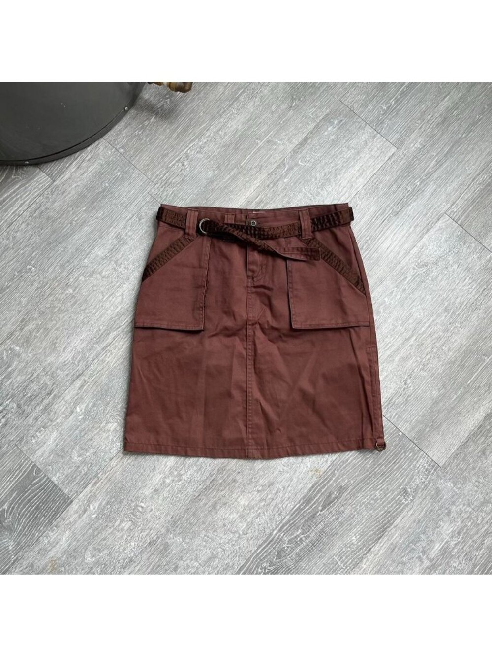 Brown Vintage Billabong Y2K / Surf Mini Cargo Skirt W/ Belt